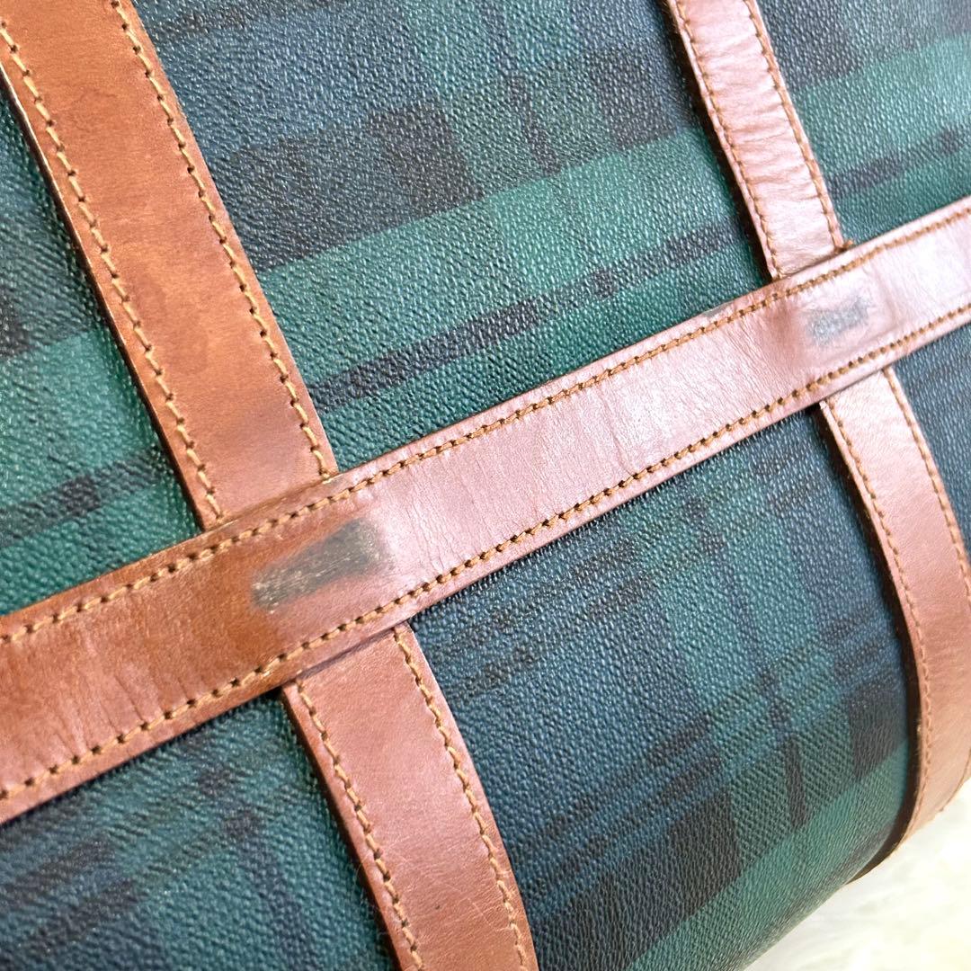 美品✨ポロラルフローレン ヴィンテージ ボストンバッグ チェック 旅行 PVC