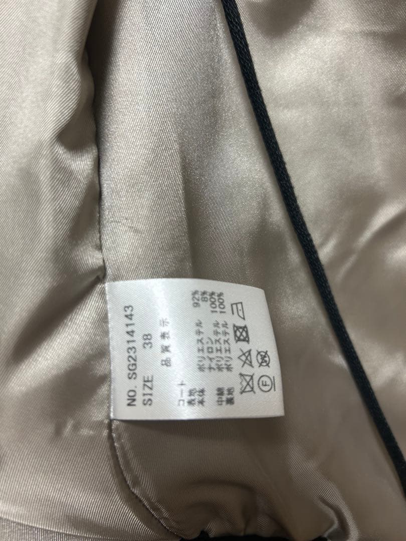 フードベスト付きロングコート ブラック