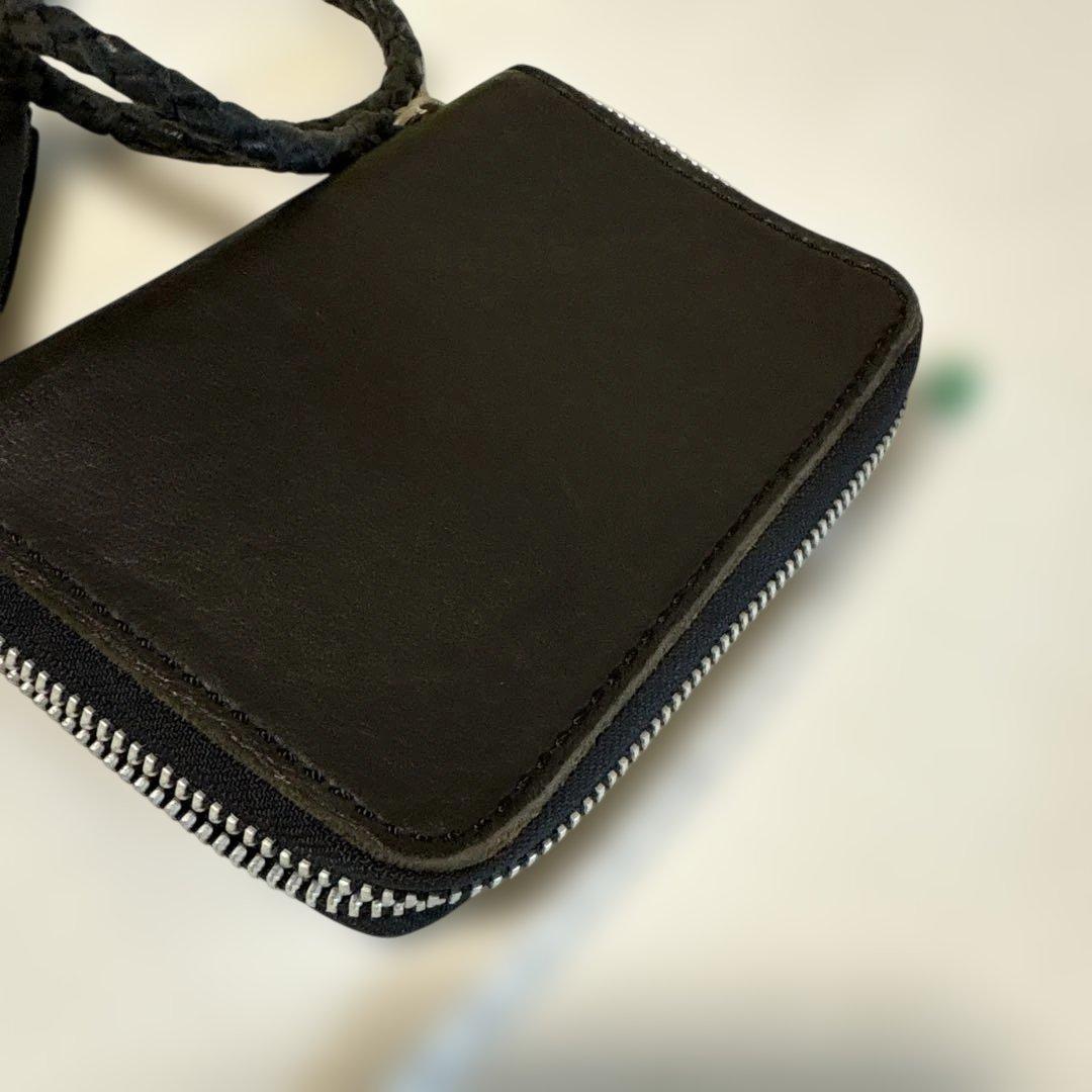 Y’s for men ヴィンテージブラック本革レザーチェーンウォレットT151