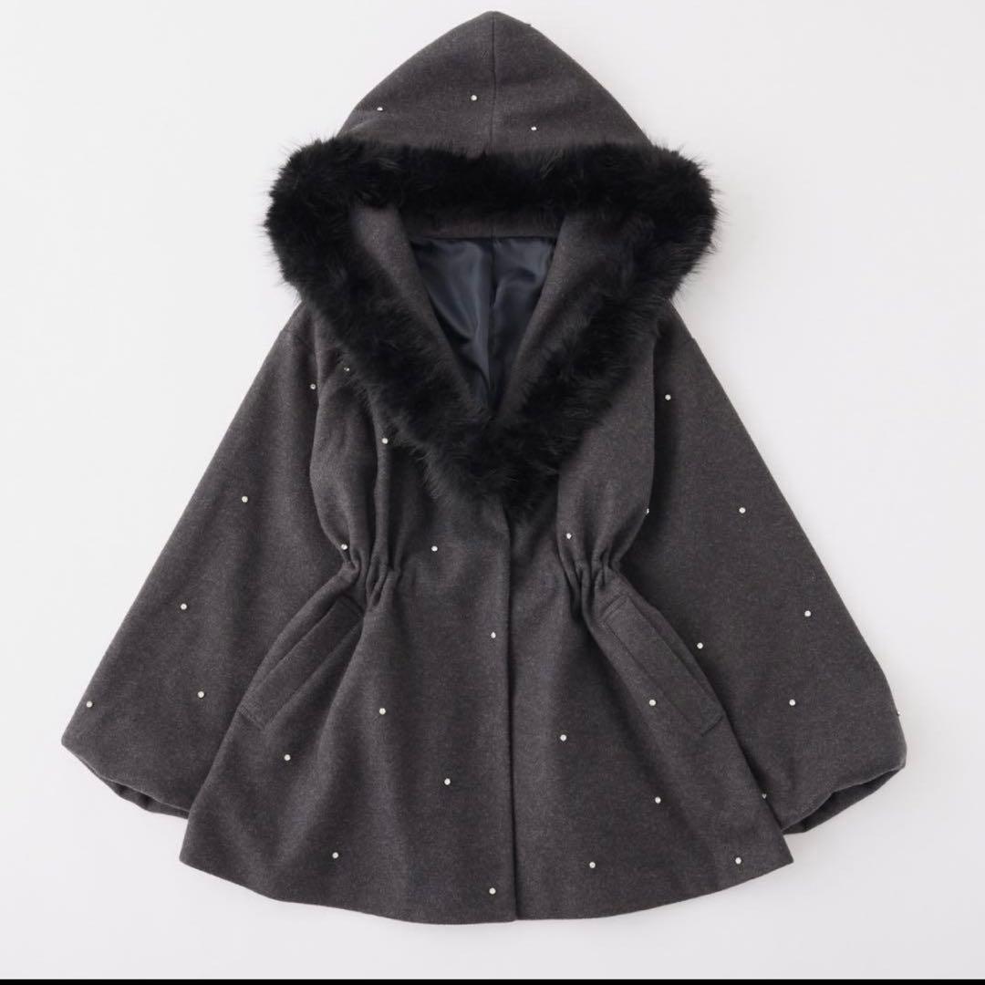 ナイスクラップ ビジュー付き女の子コート