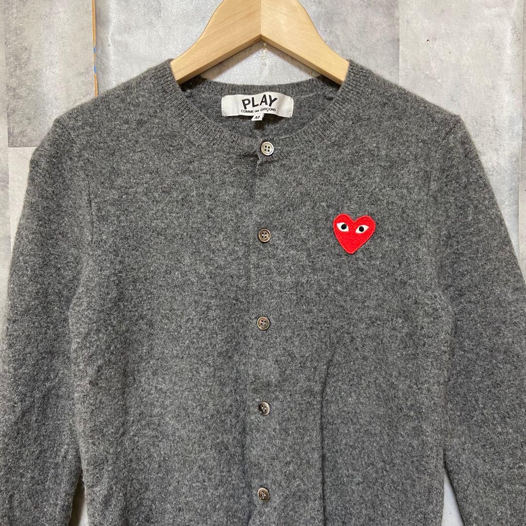 【COMME des GARCONS】ウールカーディガン Mサイズ グレー