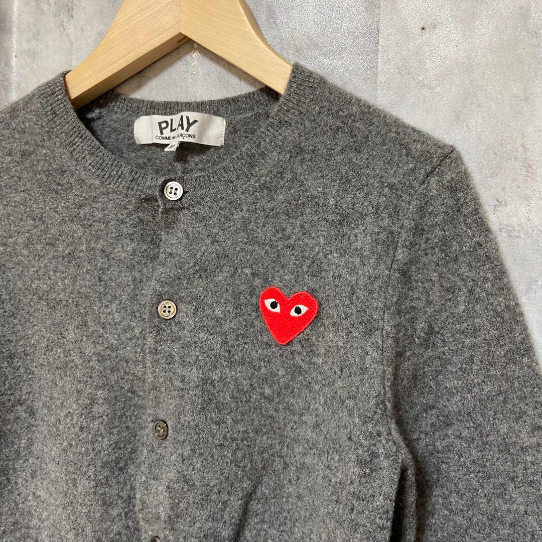 【COMME des GARCONS】ウールカーディガン Mサイズ グレー
