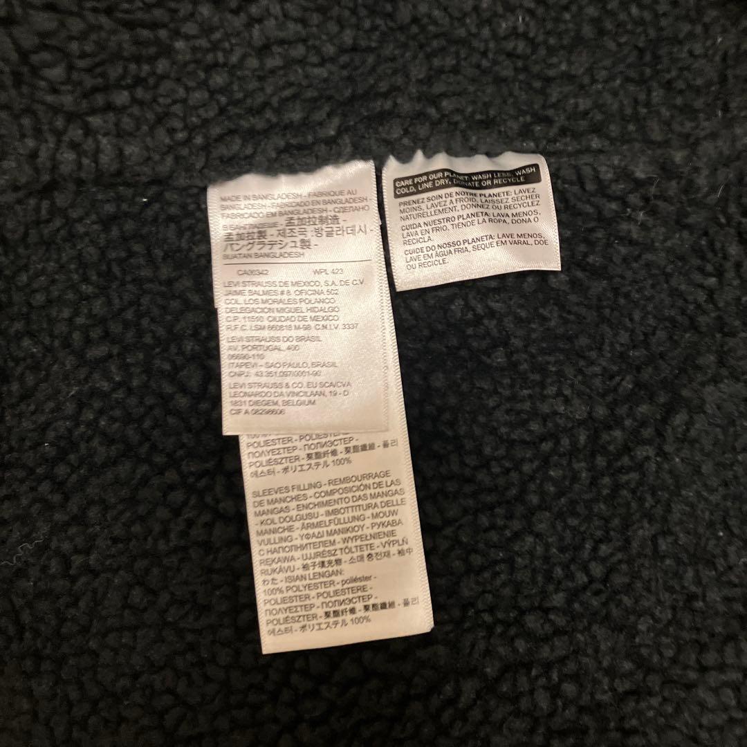 Levi'sコーデュロイ ブラックシェルパジャケット L（JapanサイズLL）