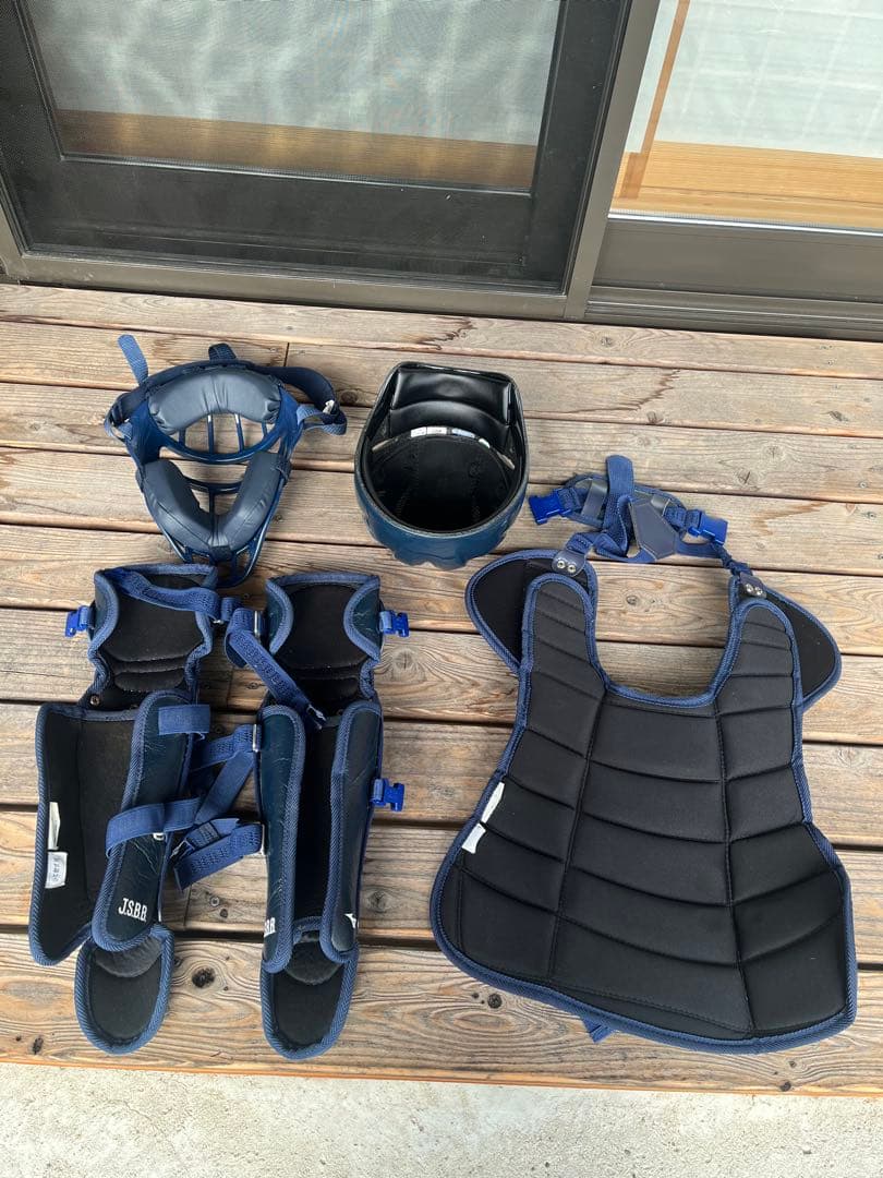 Mizuno キャッチャー防具セット 軟式少年用 防具　ネイビー