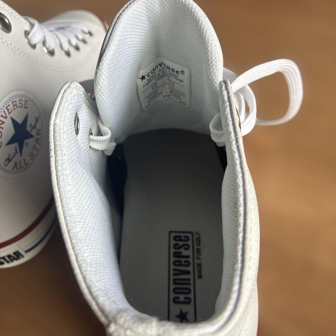 美品 CONVERSE ゴルフシューズ レディース ホワイト 24.5㌢