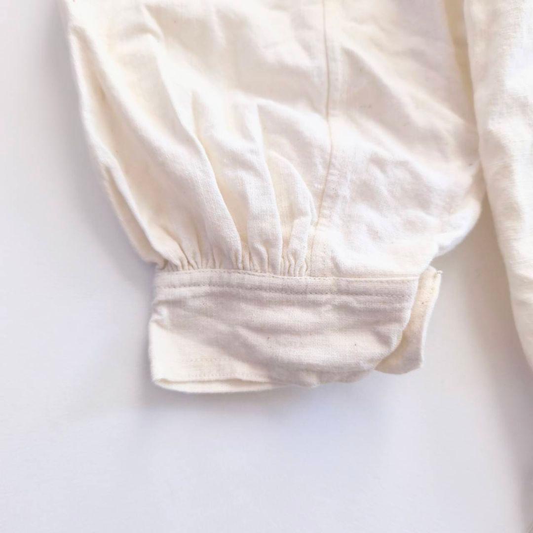 1900-30s フランス アンティーク リネン スモック　グランパシャツ