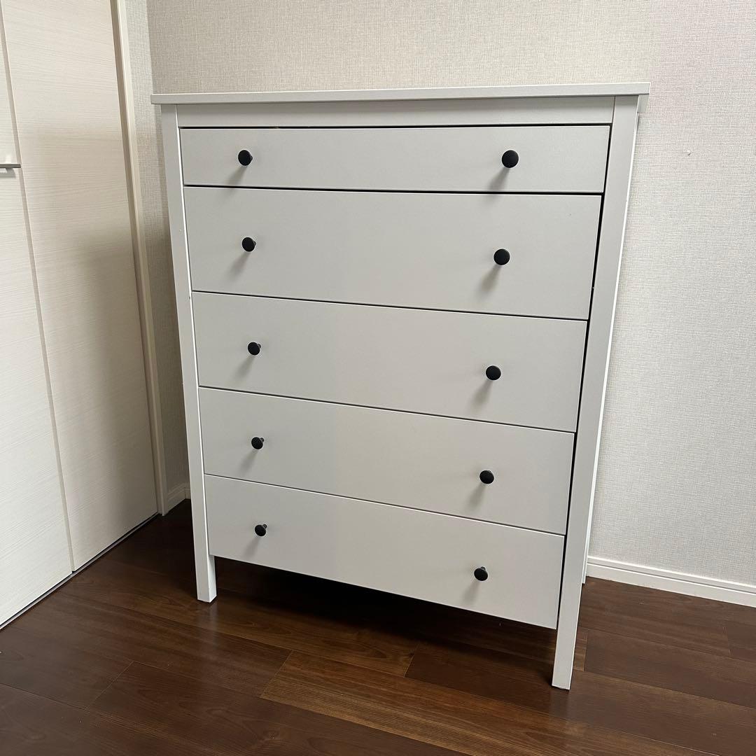 IKEA KOPPANG コッパン 5段 チェスト ホワイト