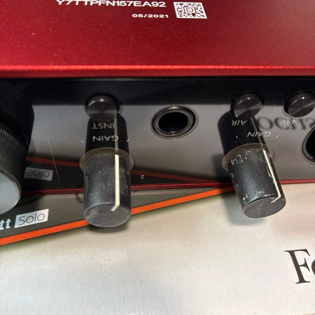 Focusrite Scarlett solo 3rd gen インターフェイス