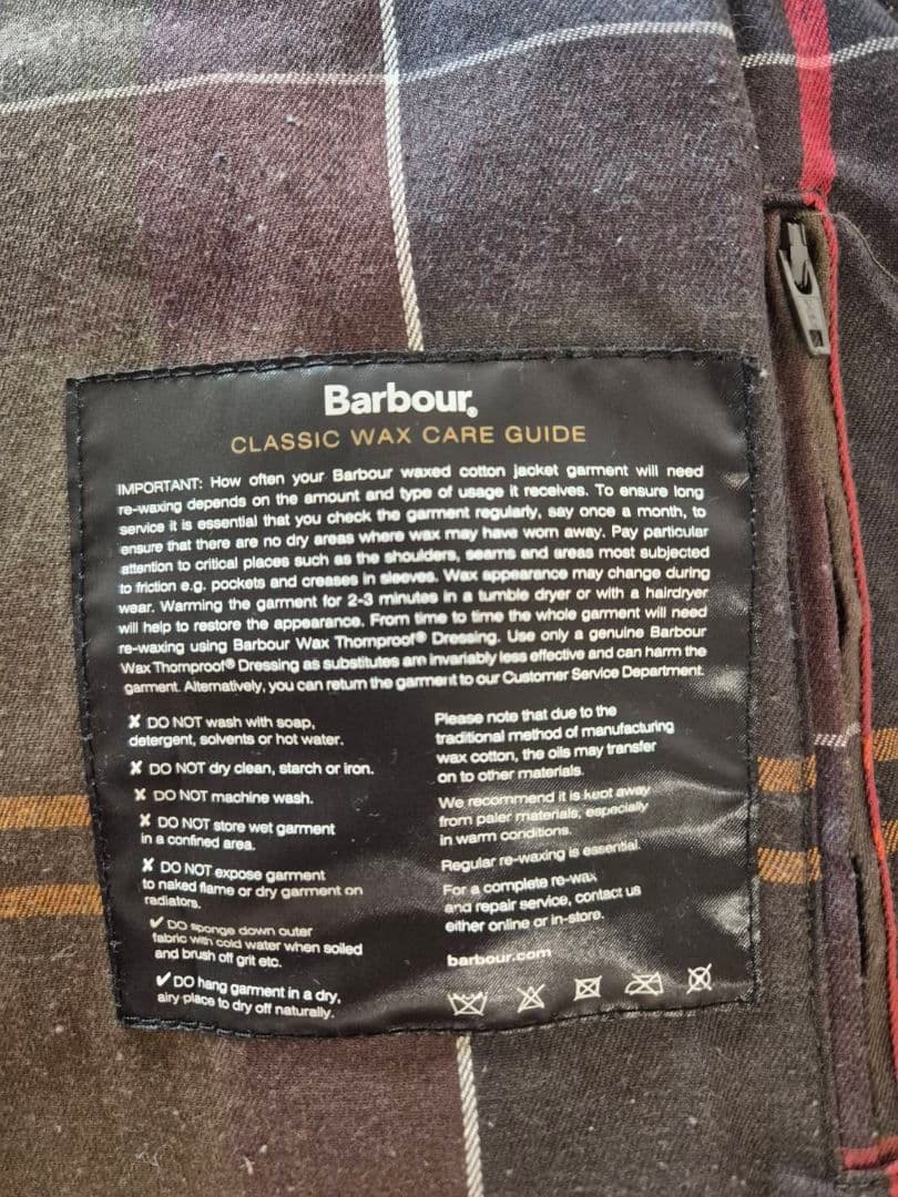 Barbour バブアー Waxed Jacket サイズ40