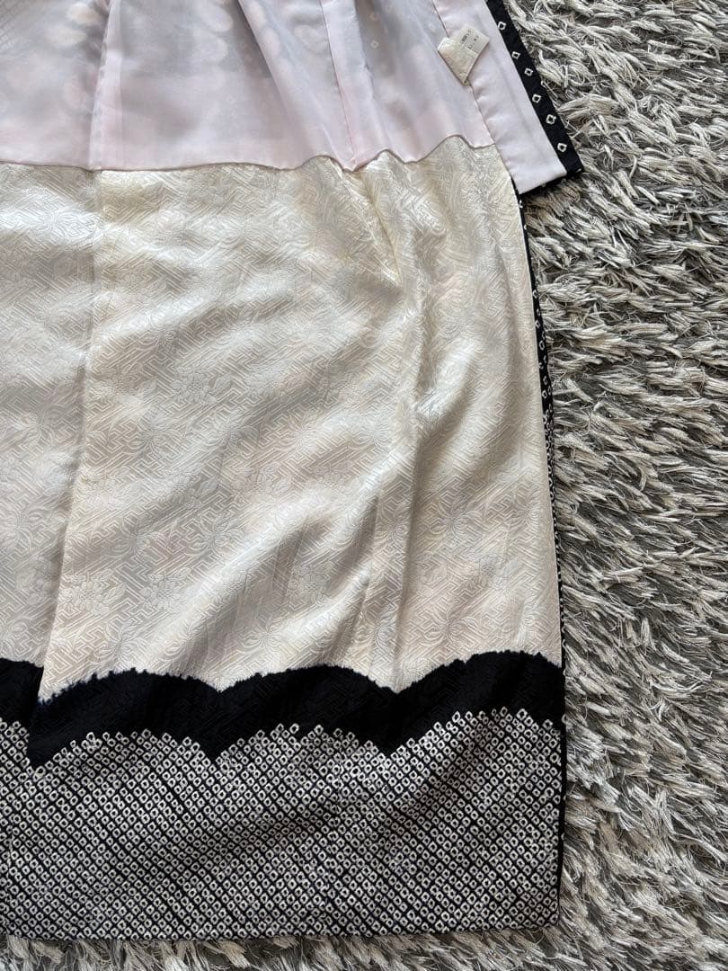 七五三　7歳　四つ身　着物　正絹　総絞り