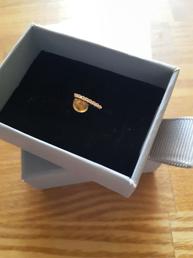 ヒロタカ　ステープル　ダイヤモンド　ピアス