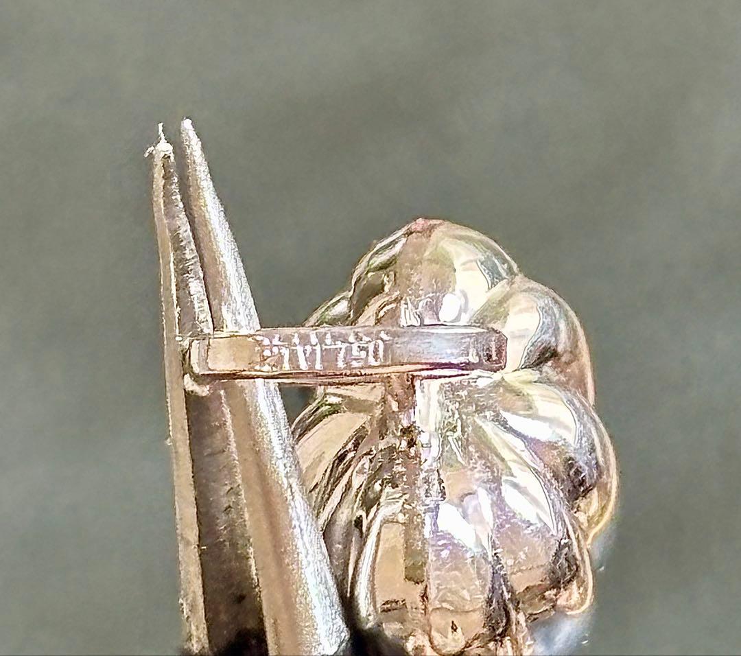 K18WG 18金 750 ハート ペンダント ネックレス トップ チャーム