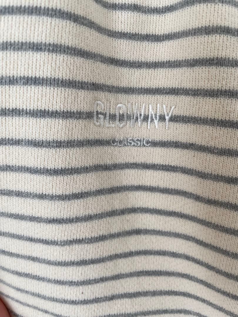 GLOWNY ストライプ ジップアップパーカー