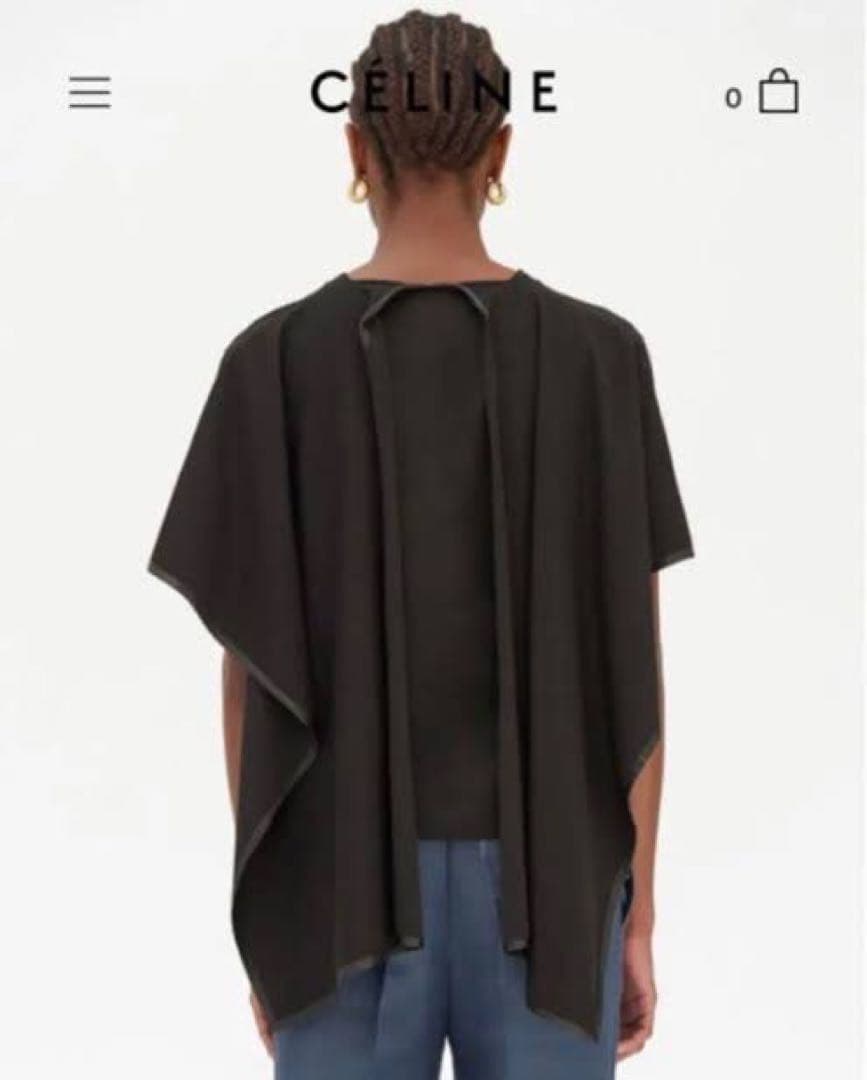 CELINEセリーヌ フィービー期 名品 ケープ付き 半袖Tシャツ カットソー