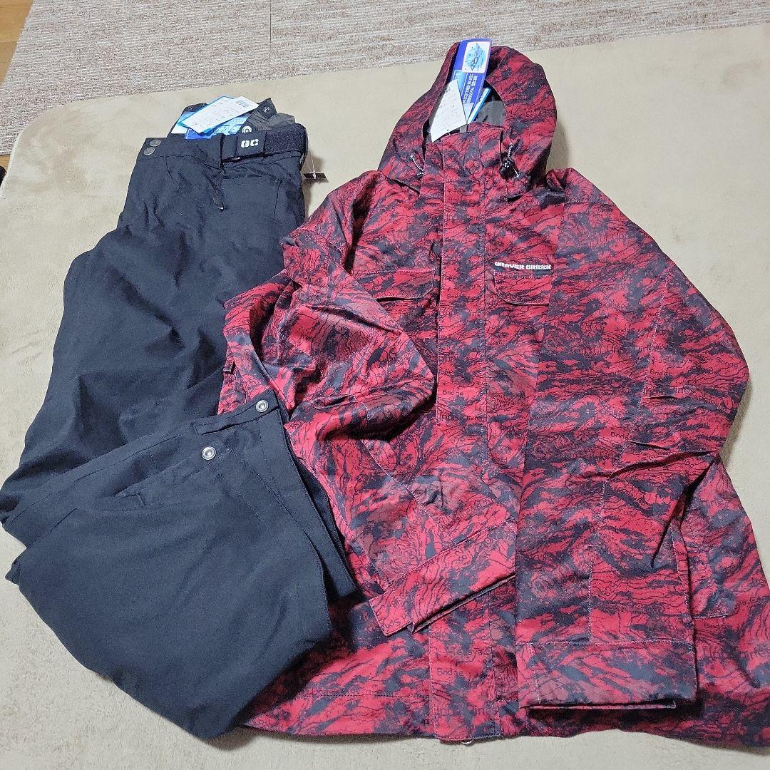 グラバークリーク スキーウェア ボード 赤黒ジャケット LLサイズ パンツL