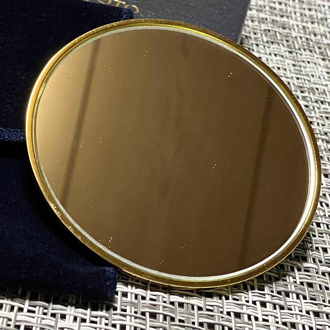 美品 ミキモト MIKIMOTO 真珠 円形 鏡 ミラー