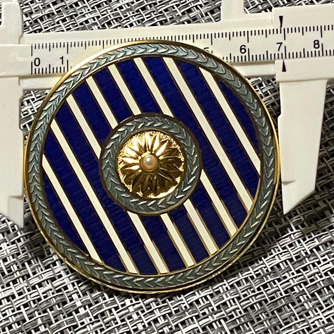 美品 ミキモト MIKIMOTO 真珠 円形 鏡 ミラー