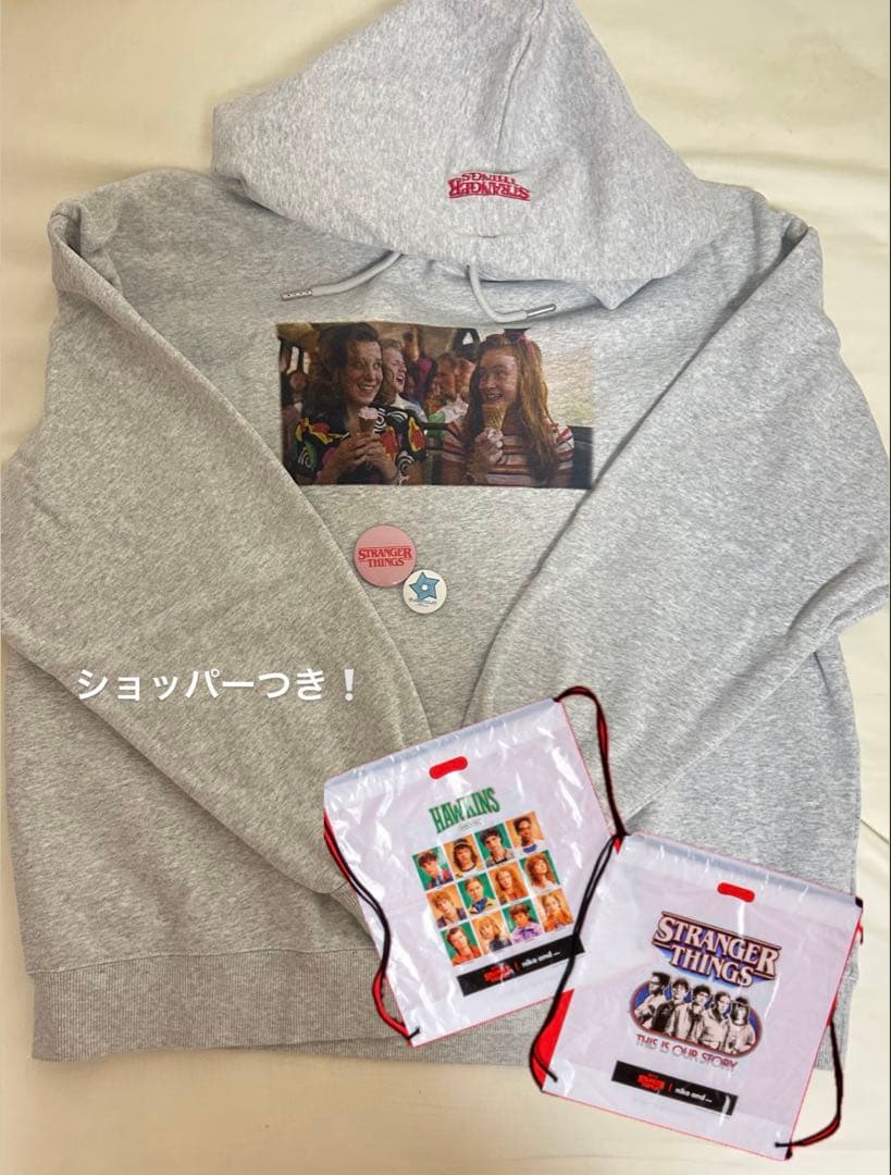 ストレンジャー・シングス ニコアンド パーカー M グレー ショッパー