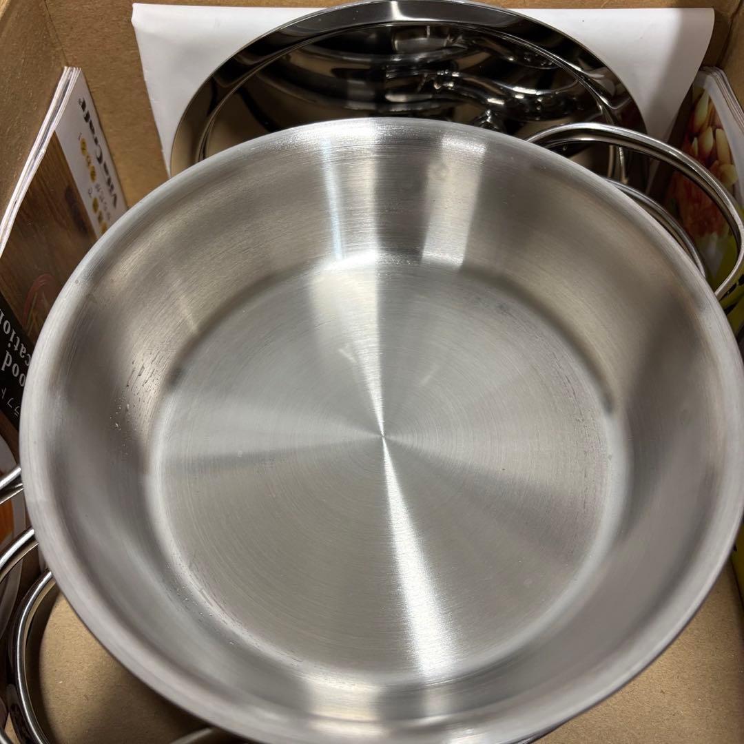 49　未使用品　ビタクラフト　ミニパンセット　両手鍋　ステンレス　無水鍋