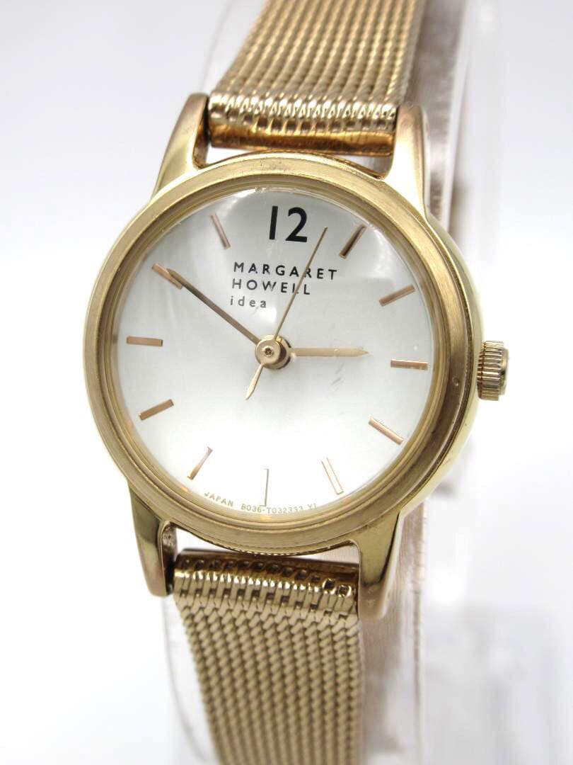 マーガレットハウエル ソーラー 腕時計 ゴールド B036-T021131