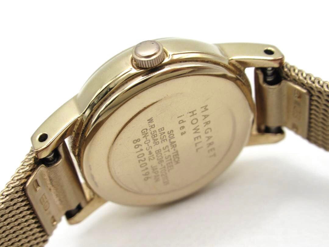 マーガレットハウエル ソーラー 腕時計 ゴールド B036-T021131
