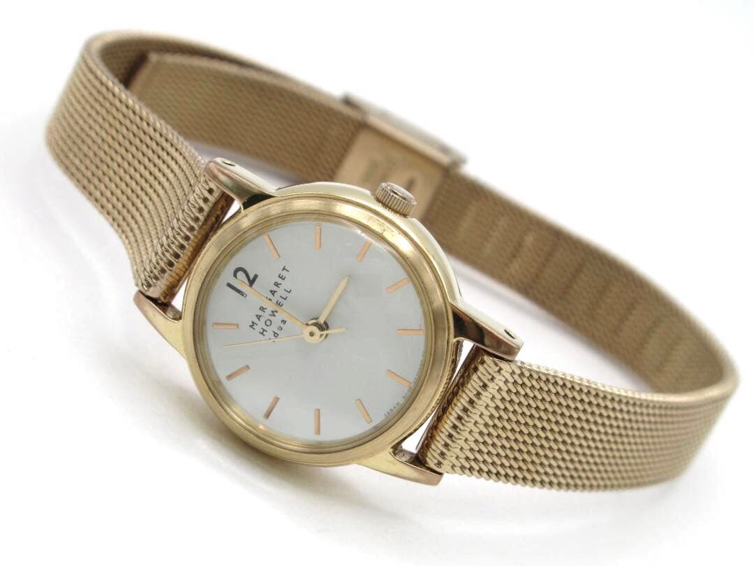 マーガレットハウエル ソーラー 腕時計 ゴールド B036-T021131