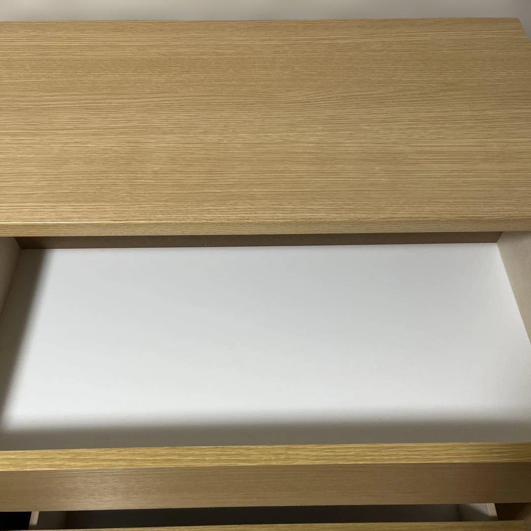 【ニトリ】ローチェスト エレアK 3段 ライトブラウン 幅80