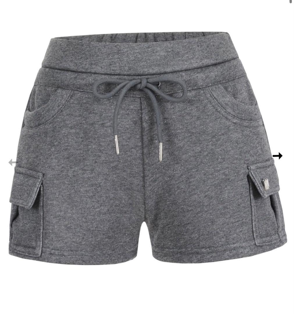 パンツ andwang kirakira short pants gray