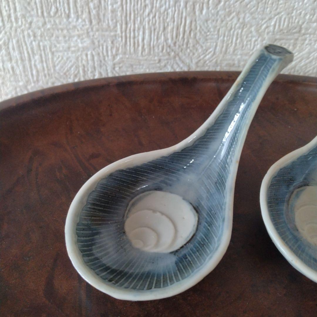 中国古玩青花古染付薄瑠璃宝珠文蓮華二客