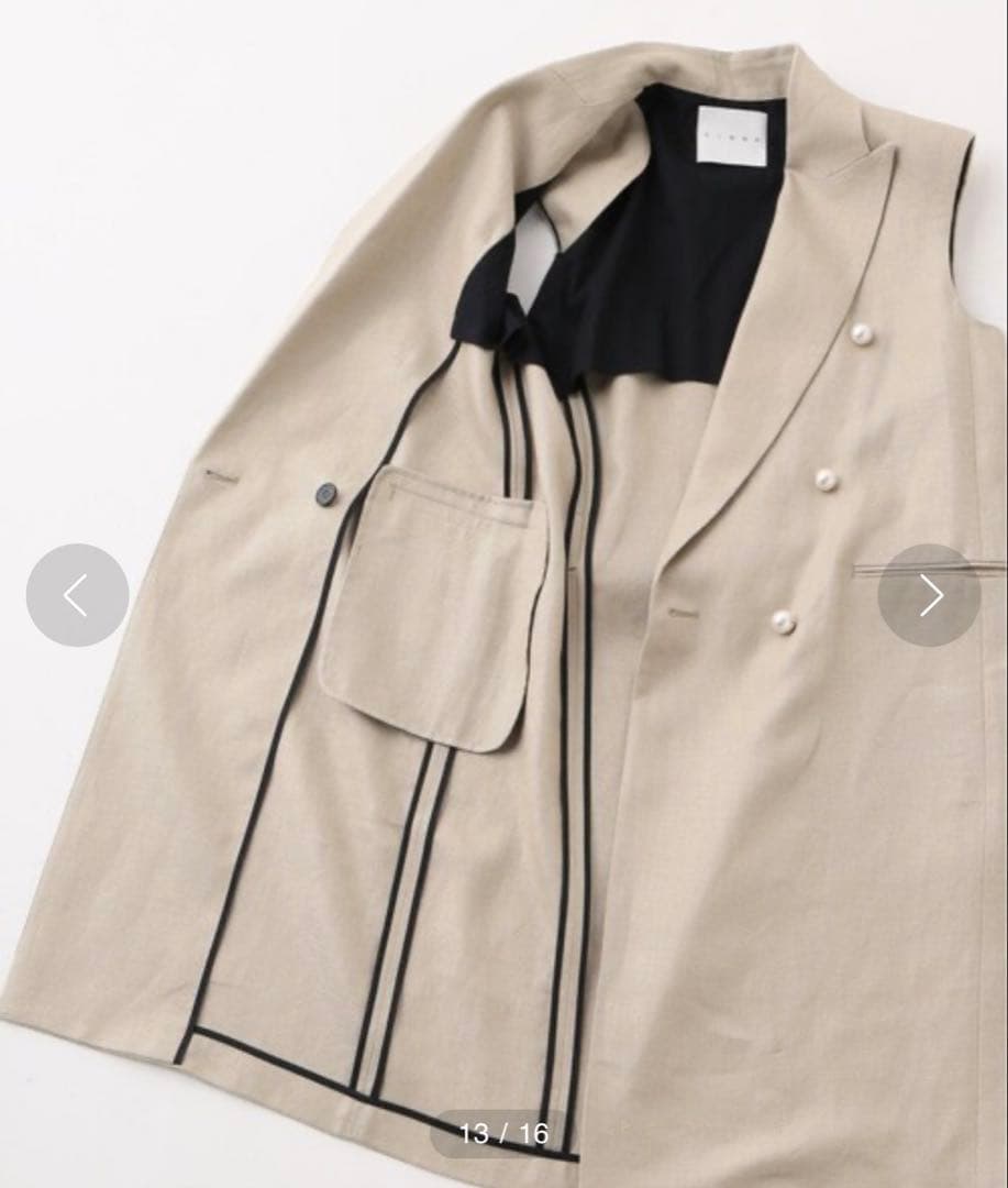 CINOH/チノ　パールボタンダブルジレ