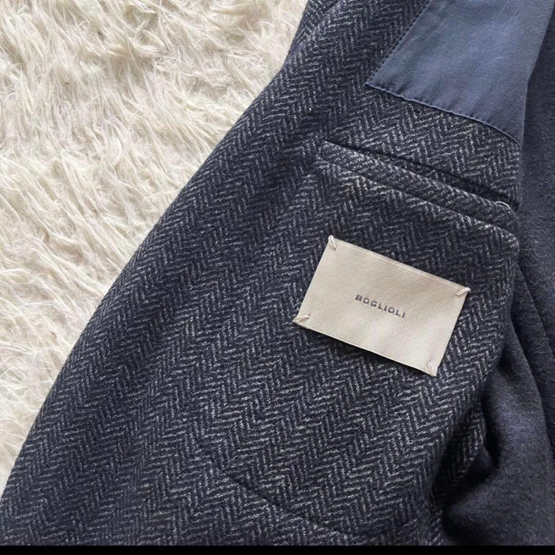 交渉可　美品 BOGLIOLI ネイビー ウール ジャケット サイズ48