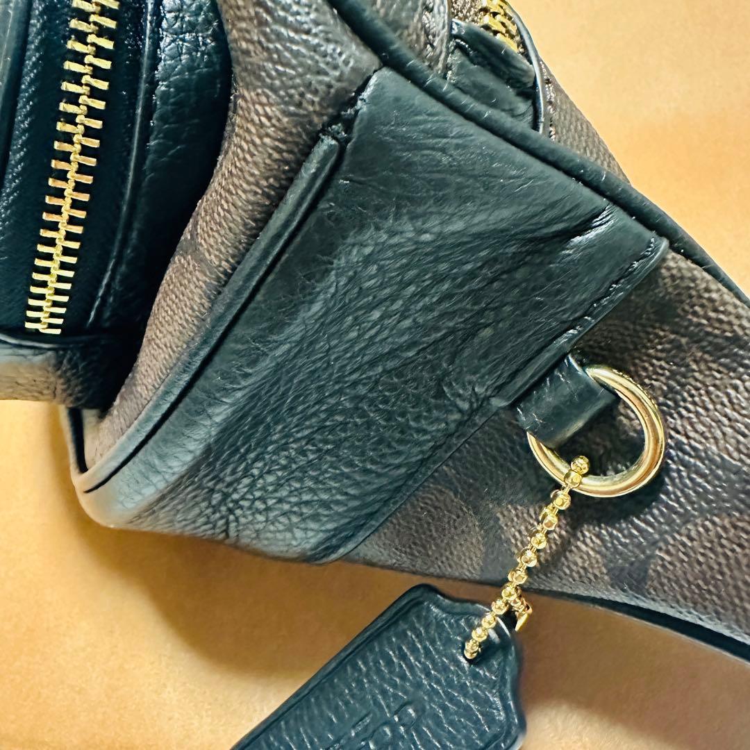 【美品】COACH ボディバッグ ウエストバッグ シグネチャー 6548