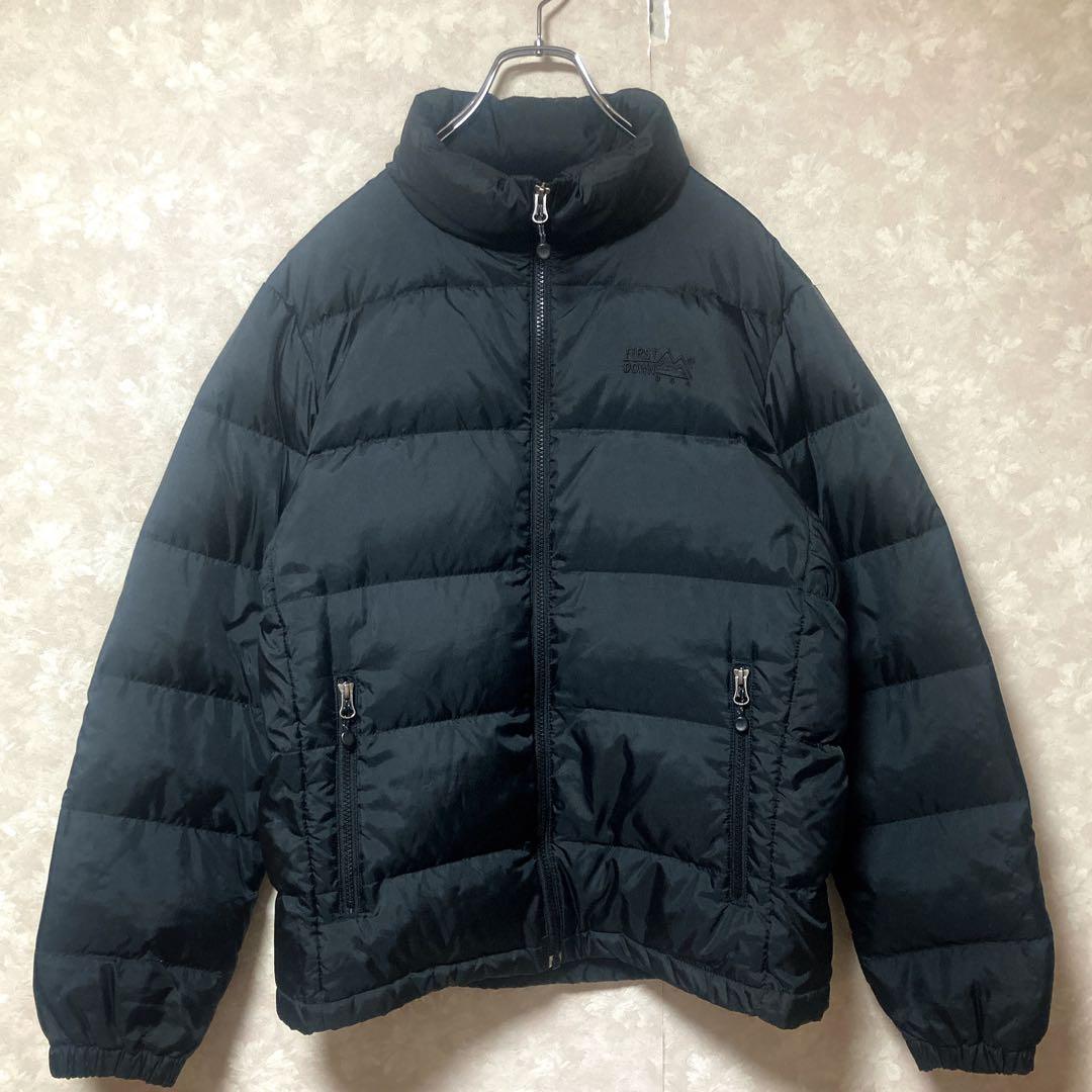 【美品】ファーストダウン ダウンジャケット 黒 Lサイズ 即日発送 ダウン90%