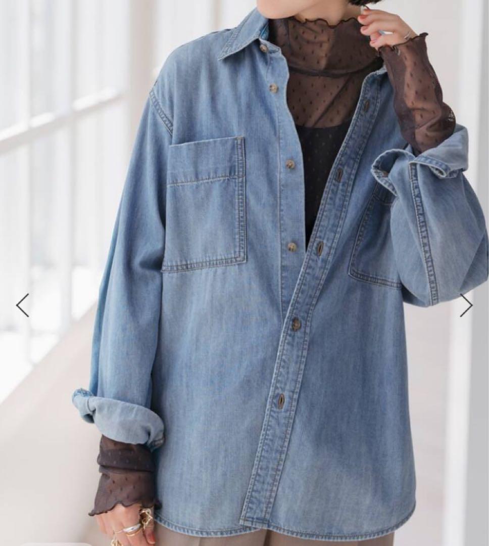 新品タグ付Spick & Spanドットチュールハイネックプルオーバー