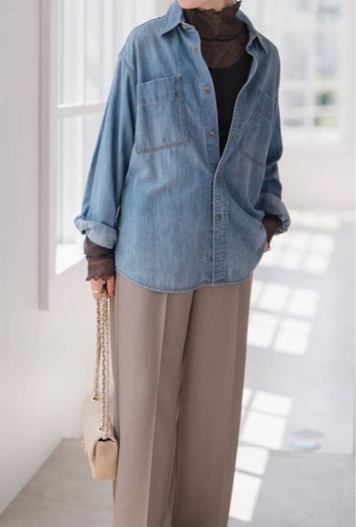 新品タグ付Spick & Spanドットチュールハイネックプルオーバー