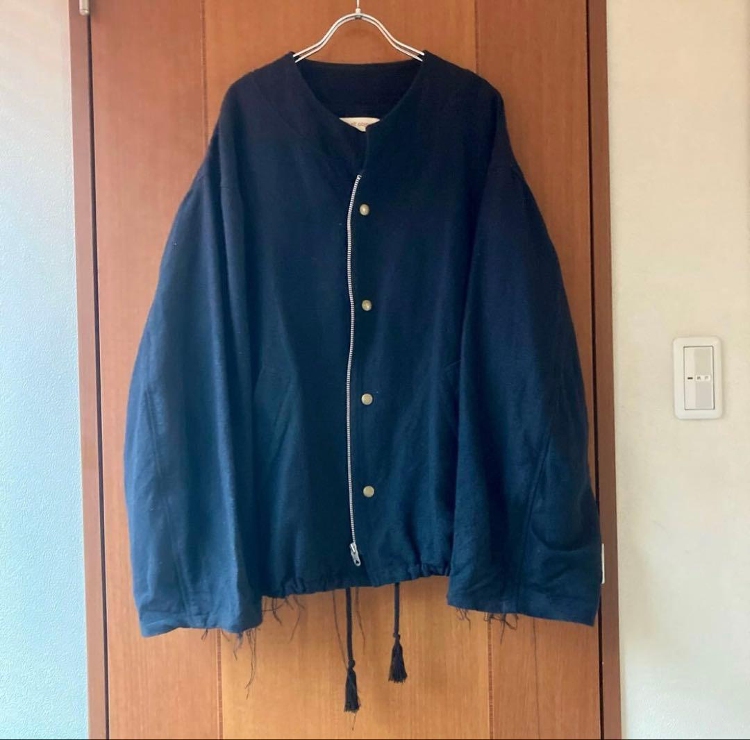 バーベルオブジェクト 25SS シルク コットン ノーカラージャケット 2