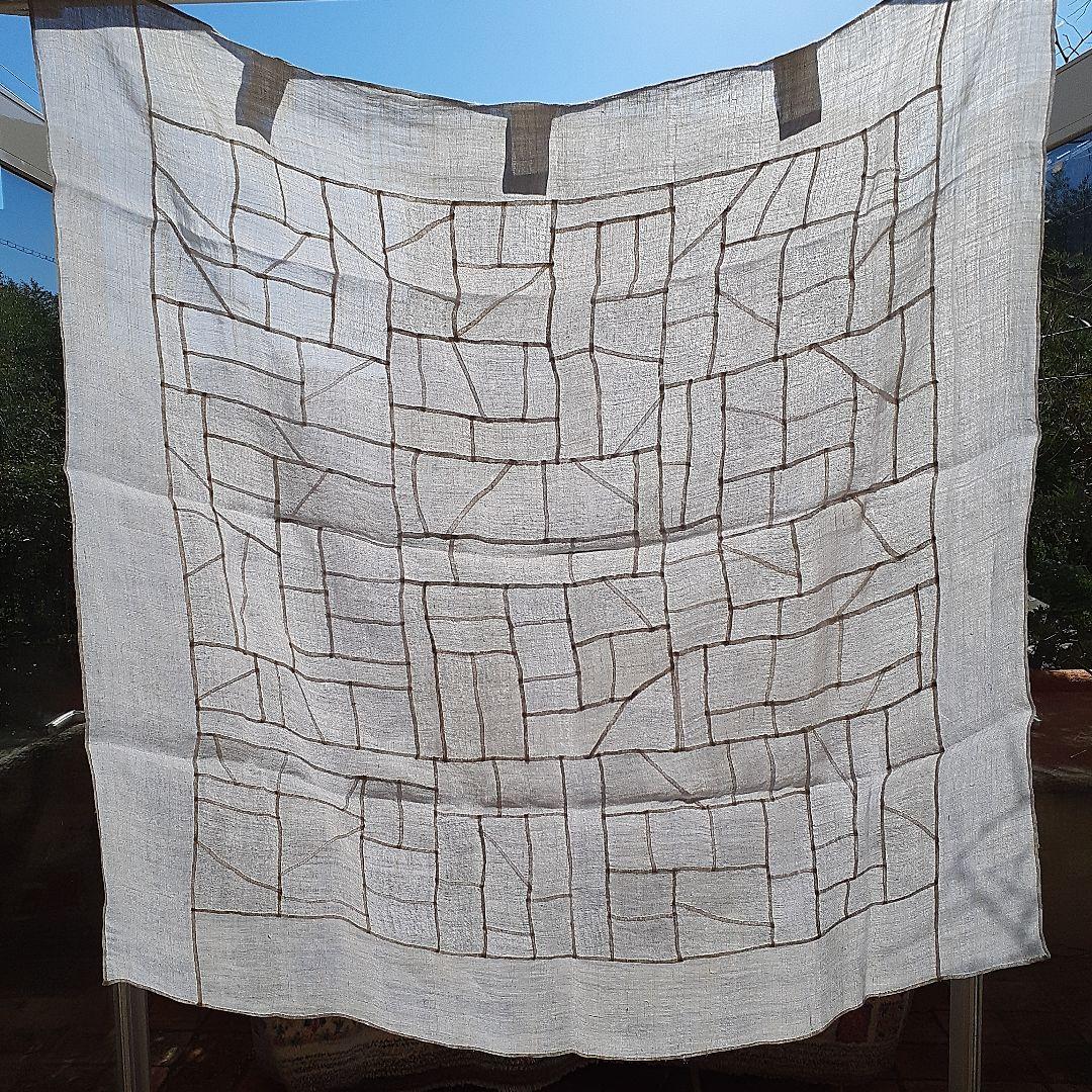 ポジャギ 　苧麻　チョガッポ　白　モシ　麻韓国　李朝　アンティーク