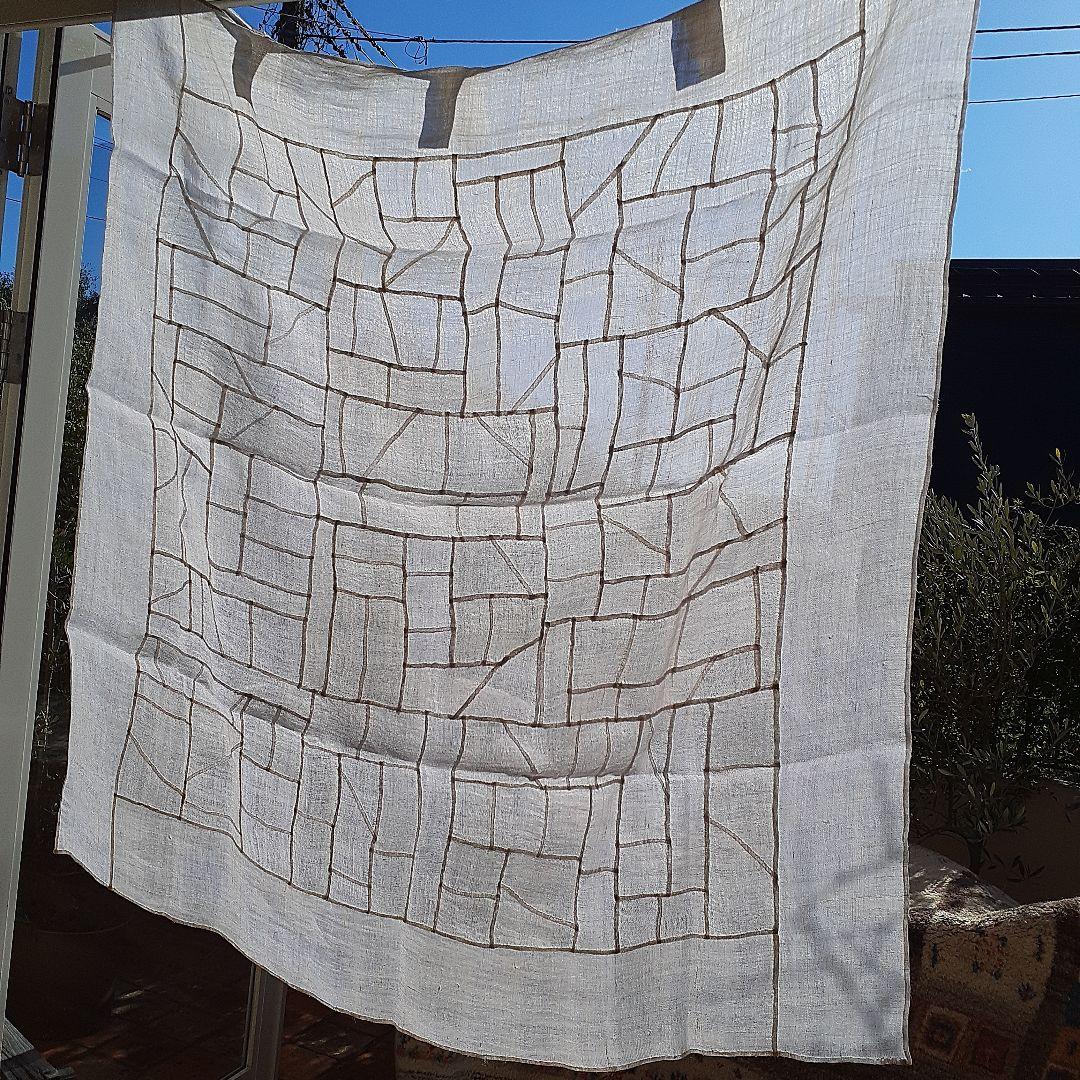 ポジャギ 　苧麻　チョガッポ　白　モシ　麻韓国　李朝　アンティーク