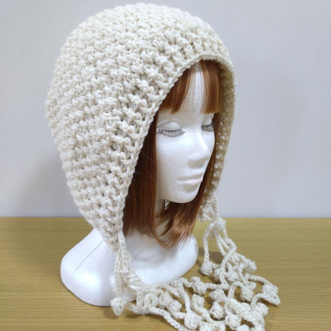 手編みネックウォーマー　手編みスヌード