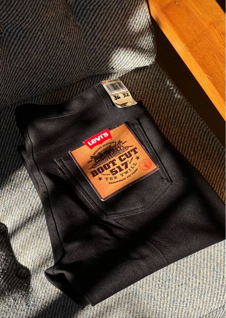 90s リーバイス スタプレ デッドストック 未使用品 黒 517 ブラック