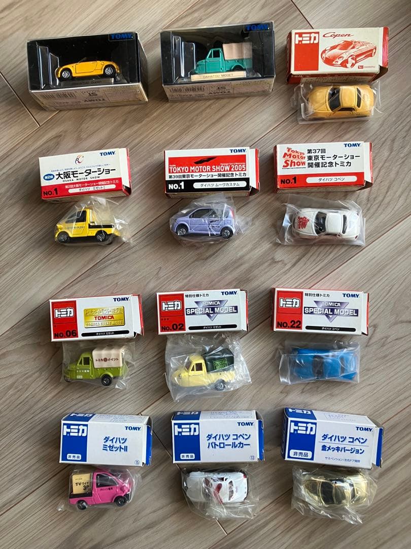 【新品・非売品有り】トミカ ミニカーセット12台まとめて ダイハツ コペンほか