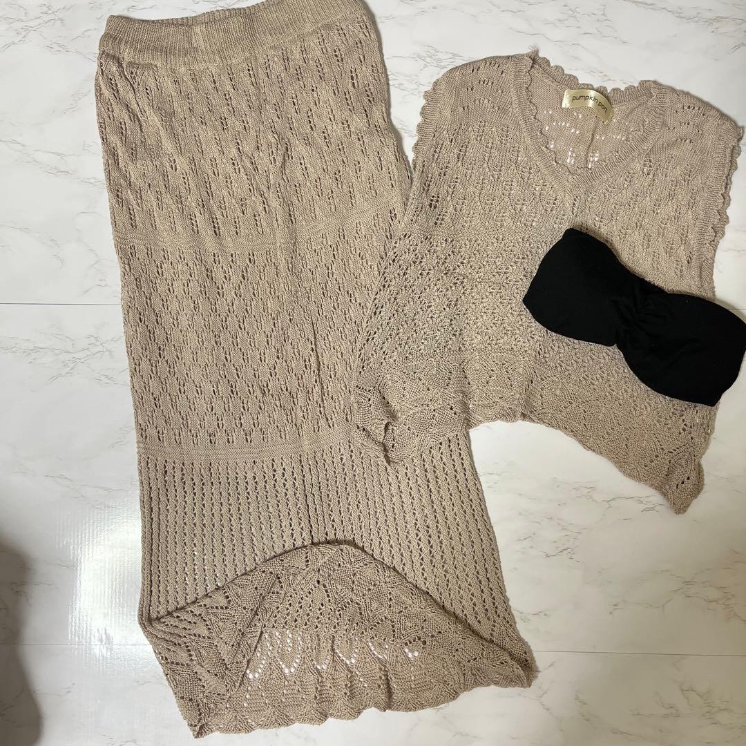 己☆ スパイラルガール　ジッパーデニムショートパンツ　＋夏服セットアップ