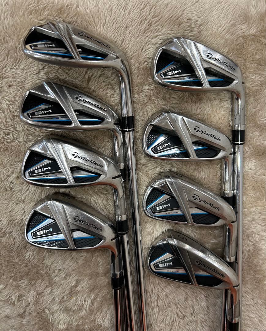 【美品】SIM MAX アイアンセット　5-S 8本　KBS MAX 85 JP
