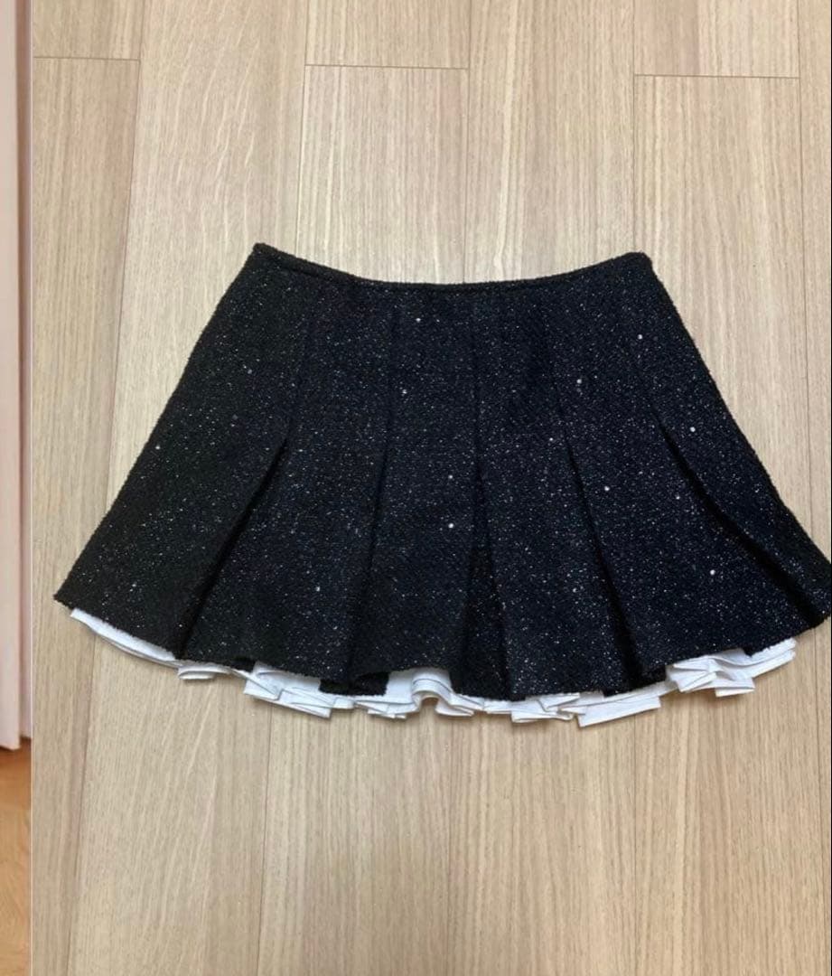 Darich スパンコールツイードミニスカート ブラック M‼️値下げ中‼️