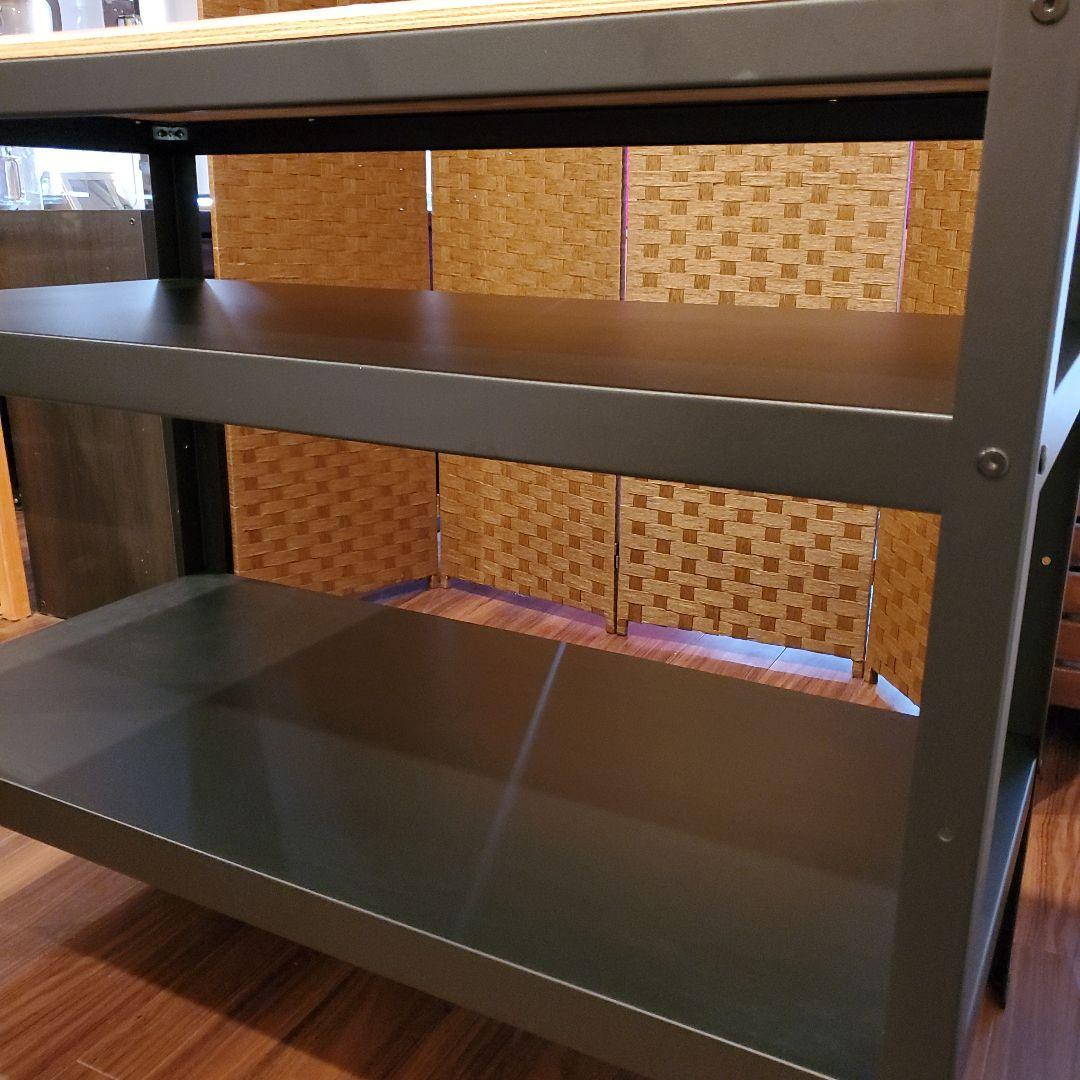 IKEA BROR ブロール 作業台 2段棚付き収納 木製天板 抗菌マット付き