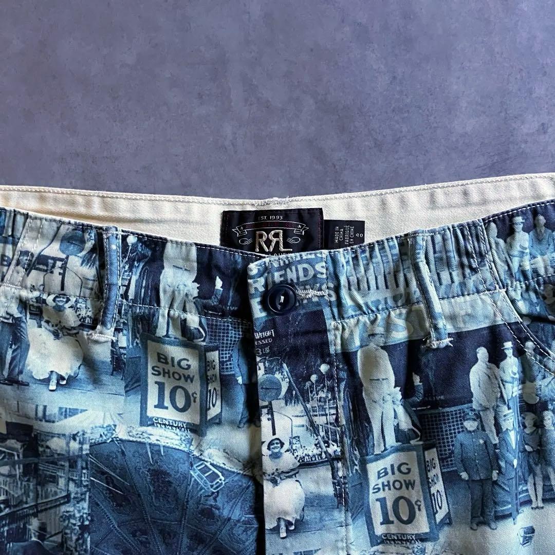極美品 RRL 21ss フォト プリント ショーツ ハーフパンツ 40