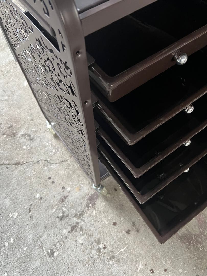 美品　アラベスクワゴン　ダークブラウン マツエク サロンワゴン