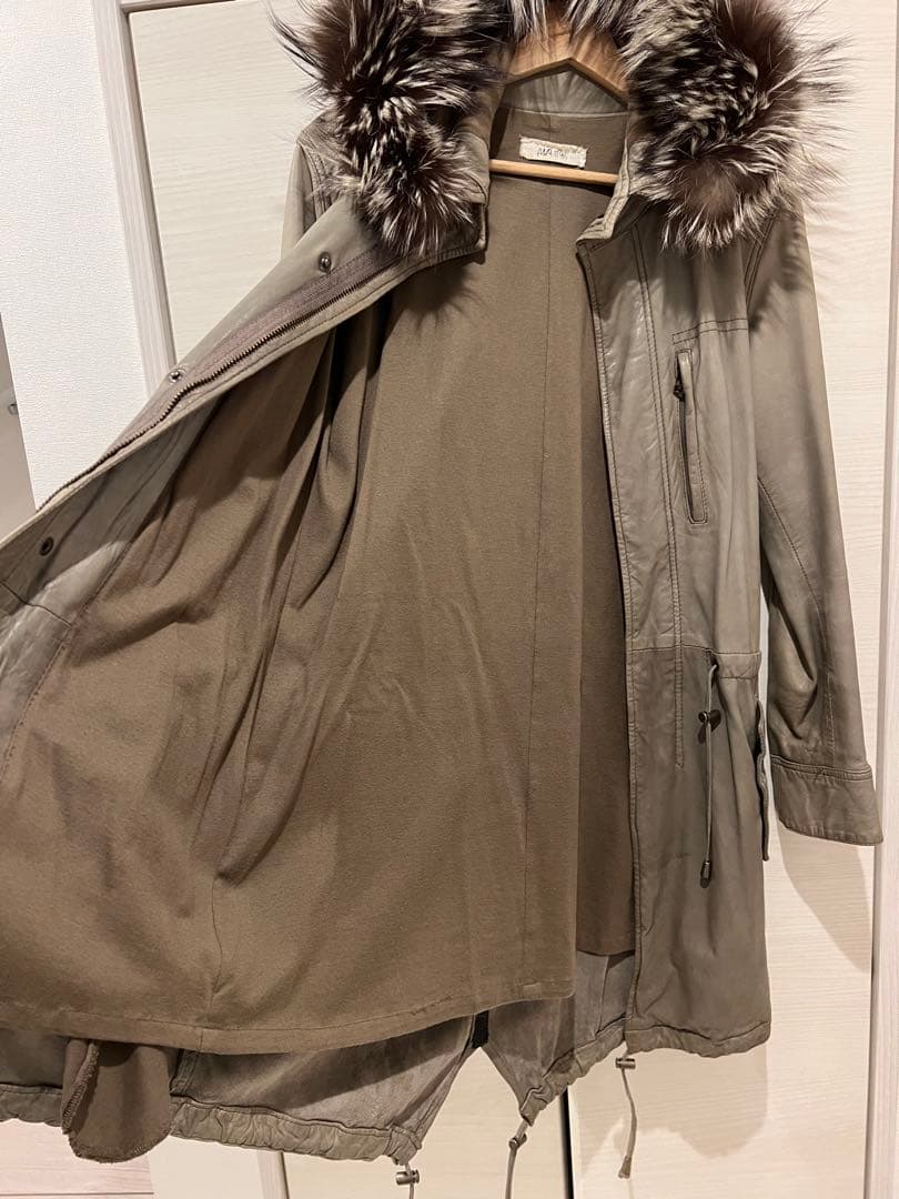 B2nd レザー　ファー付き　モッズコート　アウター