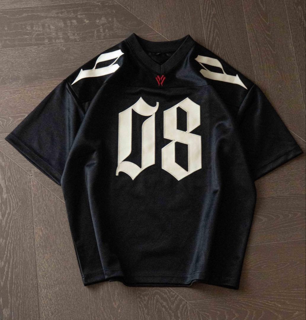 アメリカンフットボールシャツ 08 黒