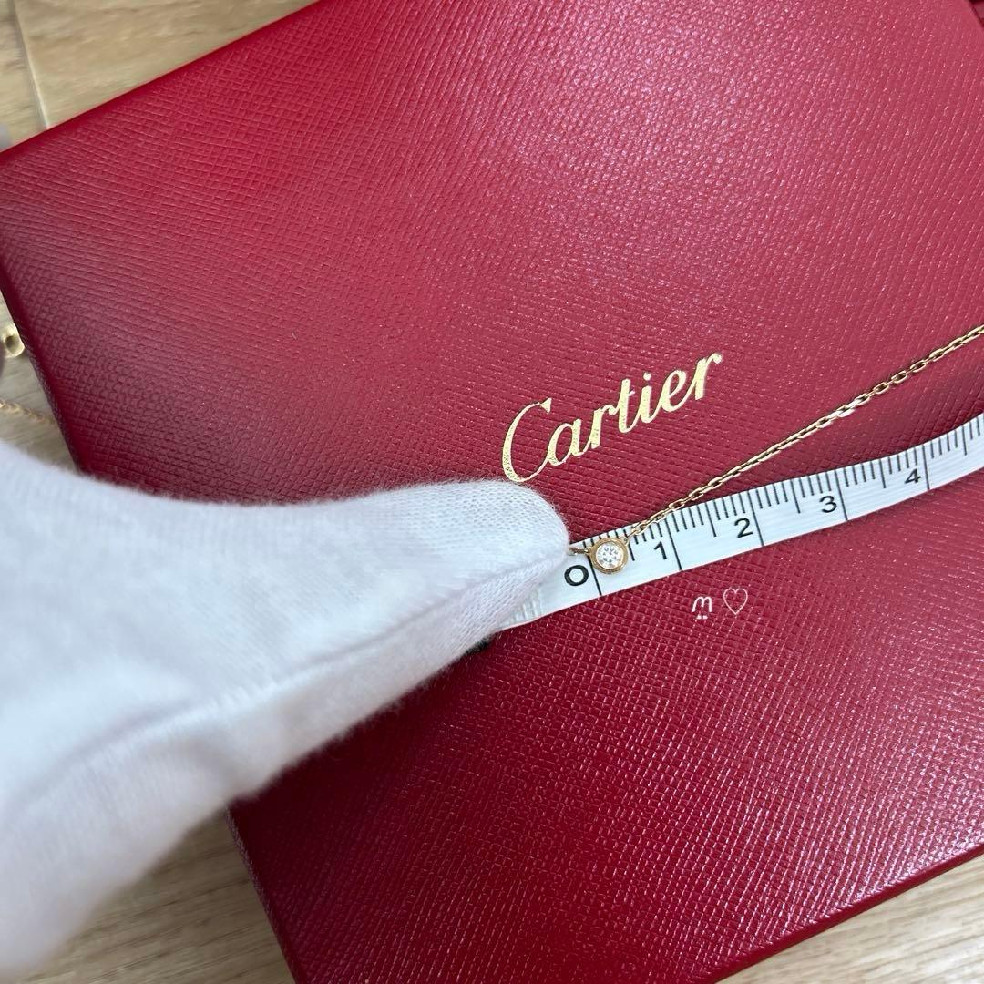 カルティエ　ダムールSMネックレス　ダイヤモンドK18PG　ディアマンレジェ